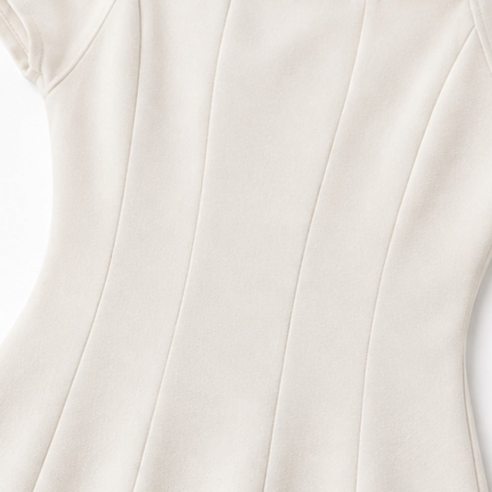 Aurelia Square-Neck Midi Dress, close-up detail 4