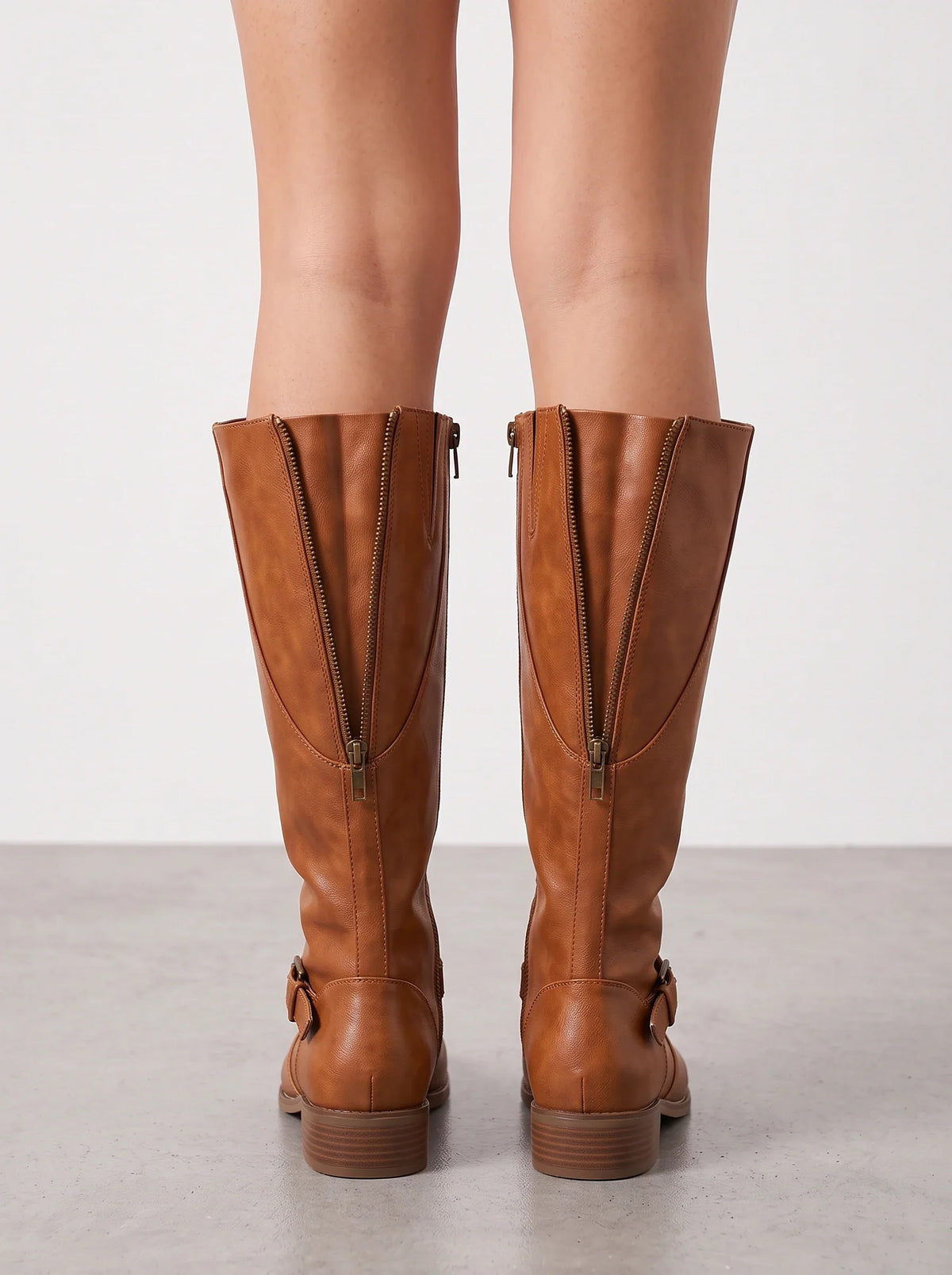 Kiera Buckle Riding Boots, back view