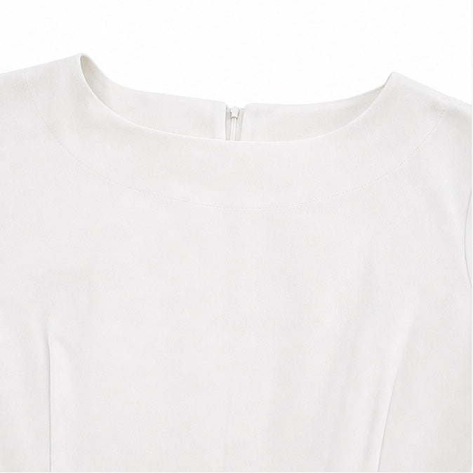 Anneliese Pearl-Sleeve Midi Dress, close-up detail