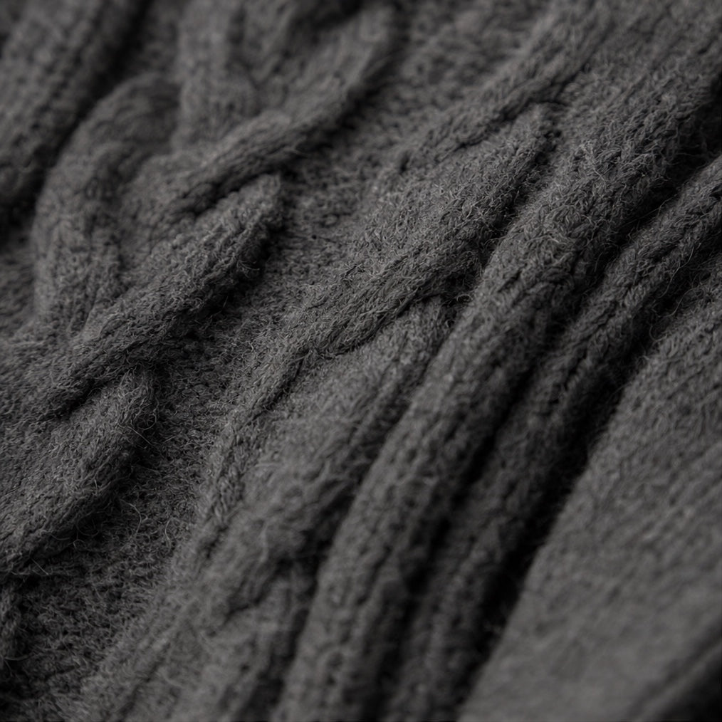 Imogen Hooded Cable-Knit Cardigan, close-up detail 3