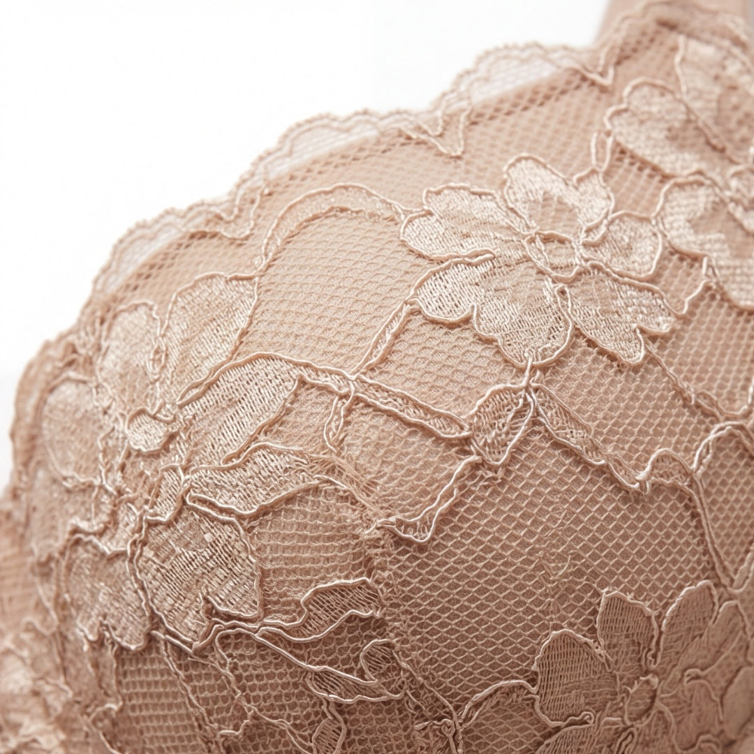 Odette Front-Snap Lace Bra, close-up detail