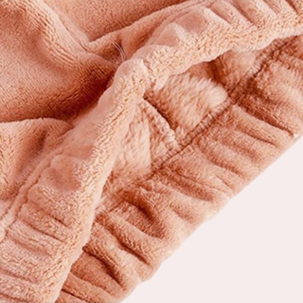 Wren Fleece Pajama Set, close-up detail